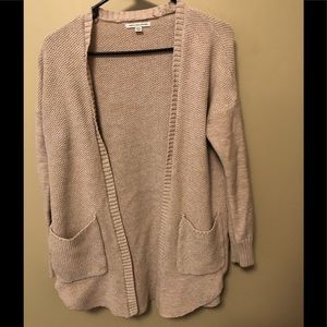 Pink thick knit cardigan